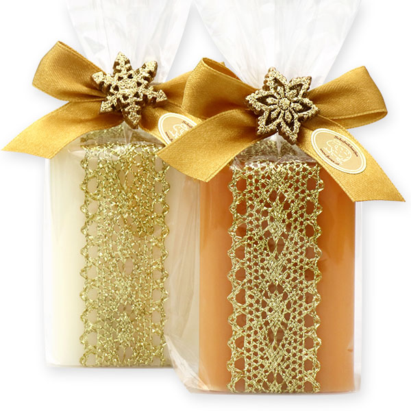 Sheep milk soap 100g decorated with a ribbon in a cellophane, Classic/quince 