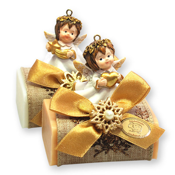 Sheep milk soap 100g decorated with an angel, Classic/quince 