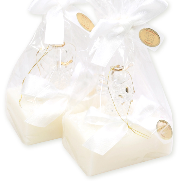 Sheep milk soap 100g, decorated with a glass angel in a cellophane, Classic 