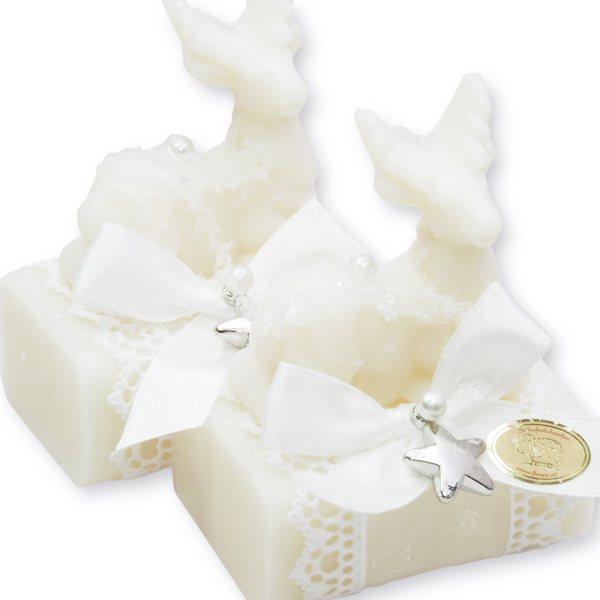 Sheep milk soap 100g, decorated with a deer 30g, Classic 