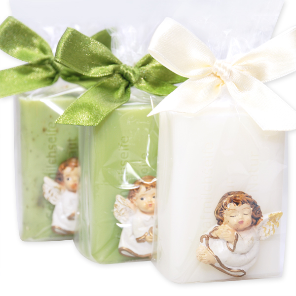 Sheep milk soap 100g, decorated with an angel in a cellophane, sorted 