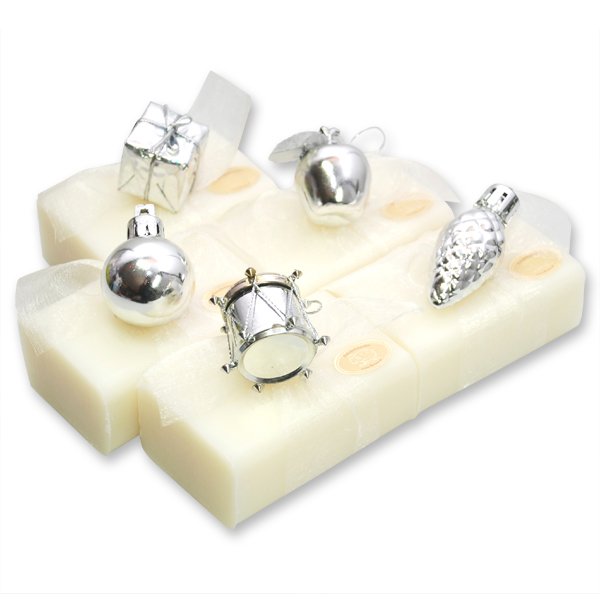 Schafmilchseife eckig 100g dekoriert mit Weihnachtsmotive, Classic 