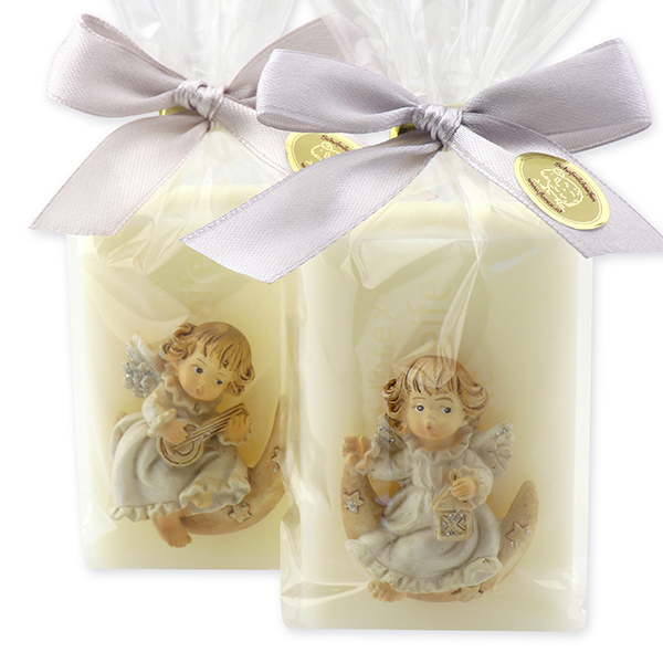 Sheep milk soap 100g, decorated with an angel on the moon, Classic 