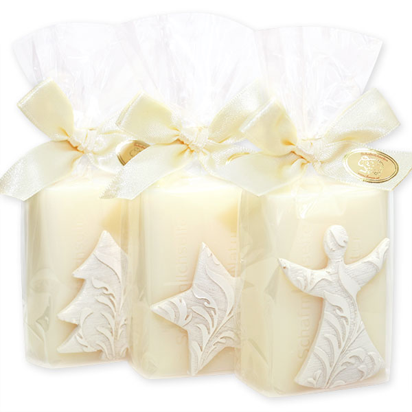 Sheep milk soap 100g, decorated wih christmas motifs in a cellophane, Classic 
