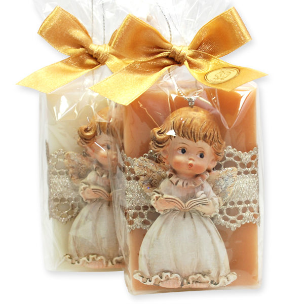 Sheep milk soap 150g decorated with an angel in a cellophane, Classic/Quince 