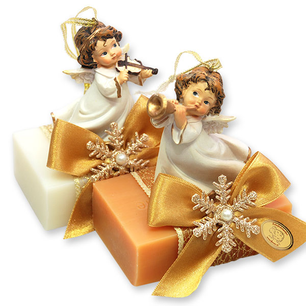 Sheep milk soap 150g decorated with an angel, Classic/quince 
