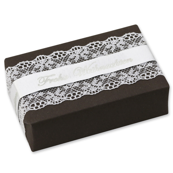 Sheep milk soap 150g "present", Christmas rose silver 