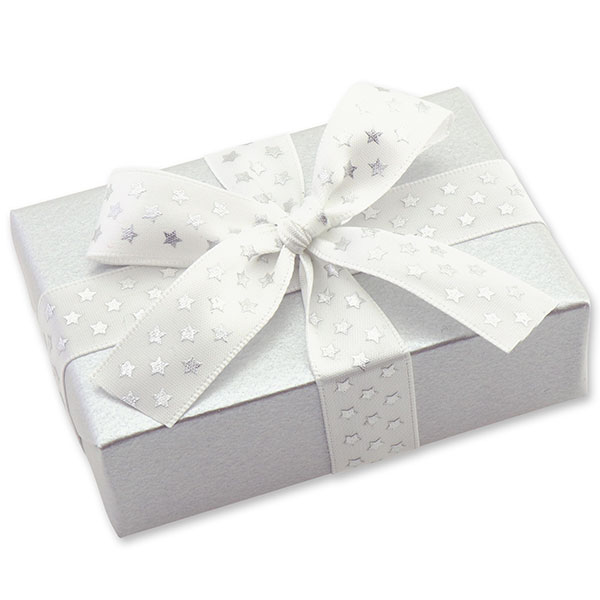 Sheep milk soap 150g "present", Christmas rose silver 