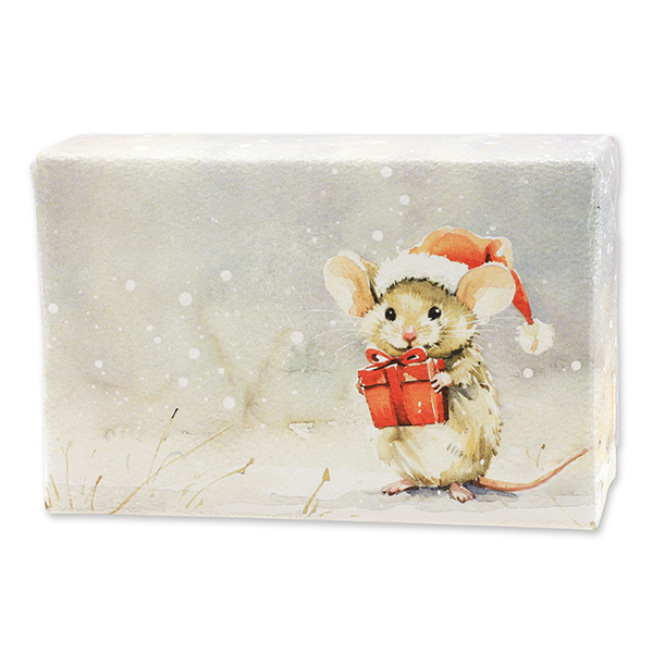 Schafmilchseife eckig 150g Granatapfel "Weihnachtszauber-Motiv 24" 