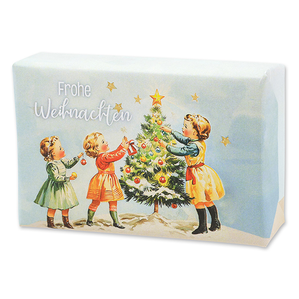 Schafmilchseife eckig 150g  "Bunte Festtage Motiv 8", Classic 