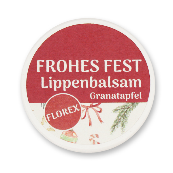 Lippenbalsam 10ml "Frohes Fest", Granatapfel 