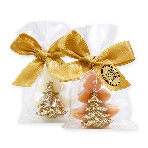 Sheep milk soap tree 16g decorated with a glittering tree, Classic/swiss pine 