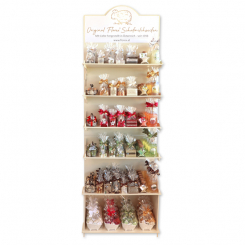 Shelf Variant 11, width 71 cm x depth 48 cm x height 210 cm, completely stocked with FLOREX products 