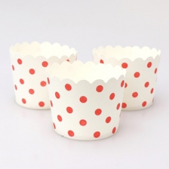Papierförmchen Punkt rot 24 Stück 