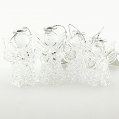 Glass-angel silver sorted 3,5cm x 6cm 