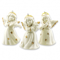 Angel porcelain with a bell 