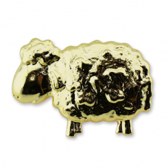 Brooch with sheep gold 4cm 