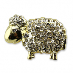 Brooch with sheep gold 4cm 