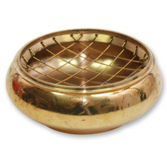 Incense vessel 8cm brass, for a charcoal 