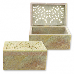 Schatulle aus Speckstein 12x8x6cm 