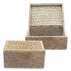 Schatulle aus Speckstein 10,8x7,8x5,2cm 