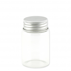 Glas mit Alu-Schraubverschluss 35ml 