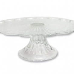 glass cake plate wavy, Ø30cm 