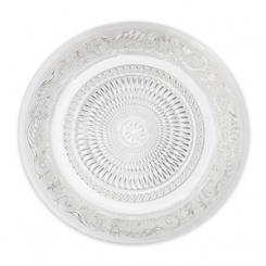 glass plate with ornaments, Ø25 cm 