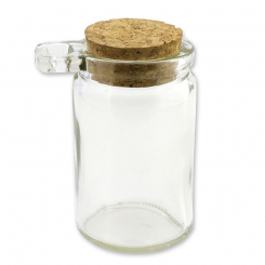 Glass 120ml with a plug cork 