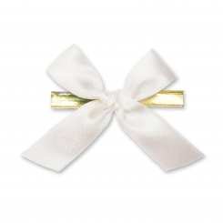 Wiener Mascherl 15mm, weiß, handgeknüpft 