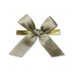 Wiener Mascherl 15mm, taupe, handgeknüpft 