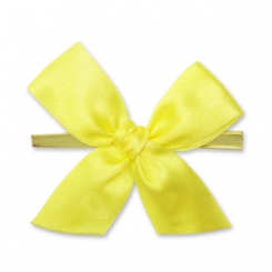 Wiener Mascherl 25mm, zitronengelb, handgeknüpft 