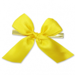 Wiener Mascherl 25mm, gelb, handgeknüpft 