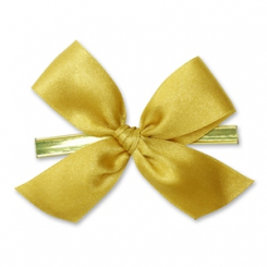 Wiener Mascherl 25mm, gold, handgeknüpft 