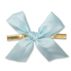 Wiener Mascherl 25mm, hellblau, handgeknüpft 