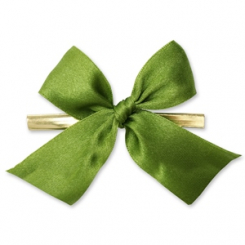 Wiener Mascherl 25mm, grün, handgeknüpft 