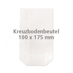 Cellophan-Kreuzbodenbeutel 100x175mm (100 Stück) 