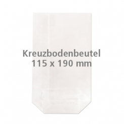 Cellophan-Kreuzbodenbeutel 115x190mm (100 Stück) 
