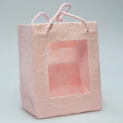 Paper bag 8x5,5x10cm, light pink 