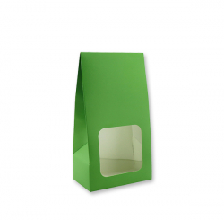 Geschenkkarton klein mit Sichtfenster grün 