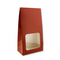 Geschenkkarton klein mit Sichtfenster rot 