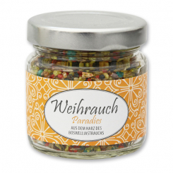 Incense mix 60g in glass jar, "Paradies" 