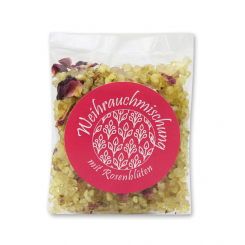 Incense mix 25g in a cellophane bag, Incense with rose petals 
