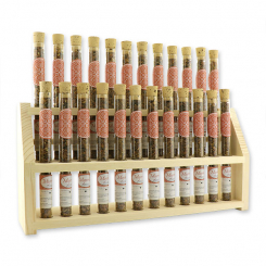 Aufsteller Holz befüllt mit Myrrhe 18g in der Phiole, Echte Myrrhe 