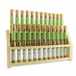 Aufsteller Holz befüllt mit Weihrauchmischung 18g in der Phiole, Besinnlichkeit 