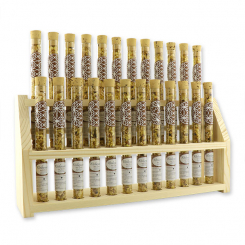 Aufsteller Holz befüllt mit Weihrauchmischung 18g in der Phiole, Weihrauch mit Zirbe 