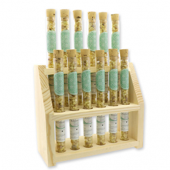 Wooden stand filled with incense 18g in a vial, "Äthiopien" 