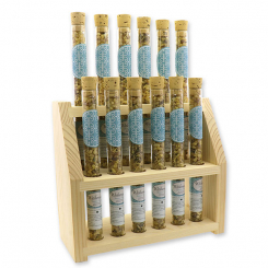 Wooden stand filled with incense mix 18g in a vial, "Innere Ruhe" 