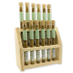 Wooden stand filled with incense mix 18g in a vial, "Maria" 