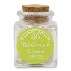Incense mix 28g in a square glass jar with a plug cork, "Cathedral" 